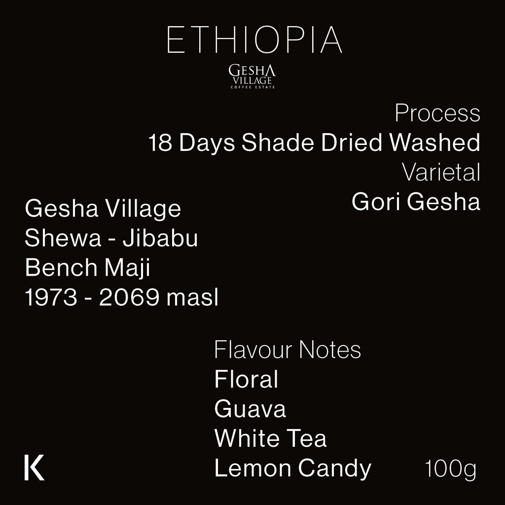 Ethiopia Gesha Village Gori Gesha 18 Days Shade Dried Washed
