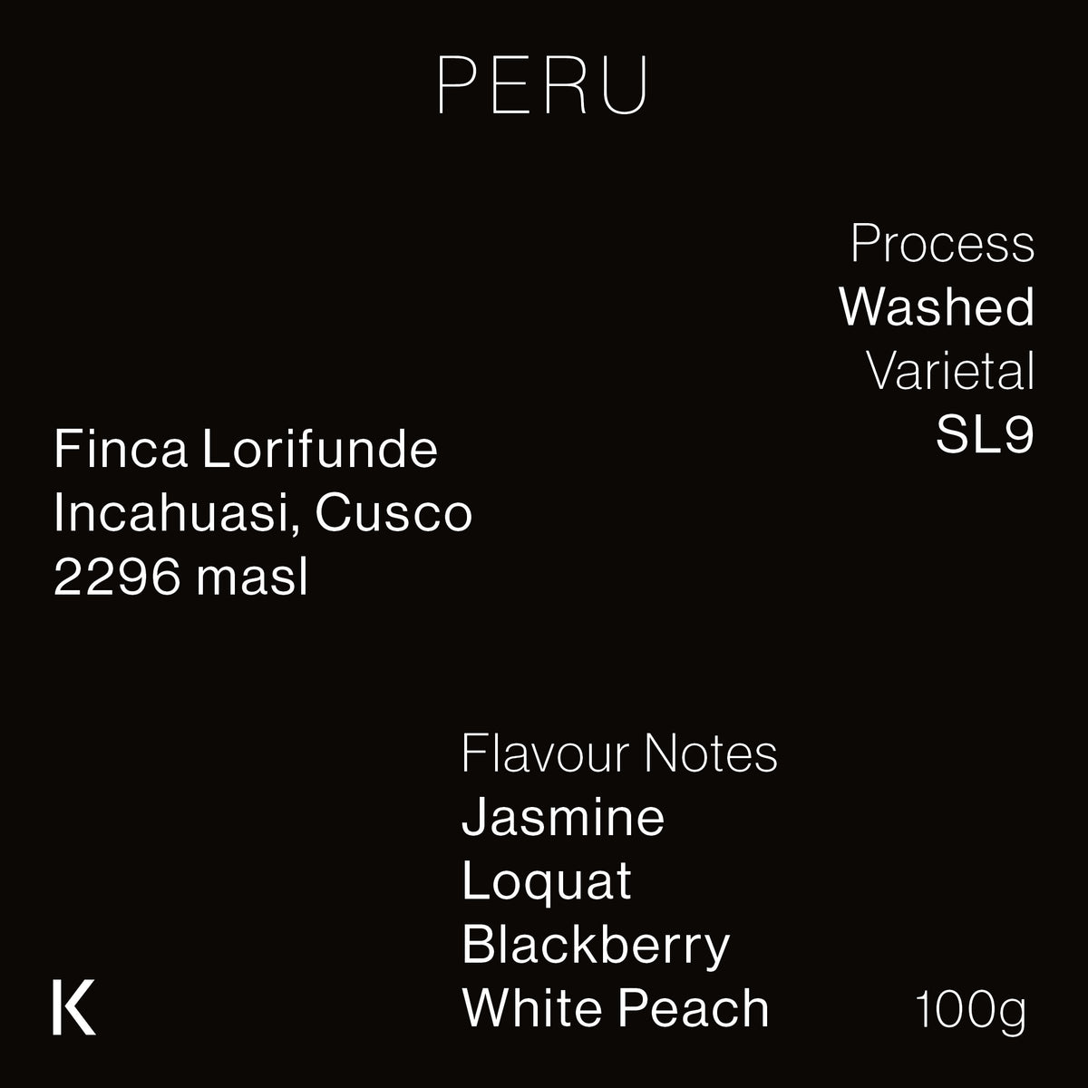 Peru Finca Lorifunde SL9 Washed