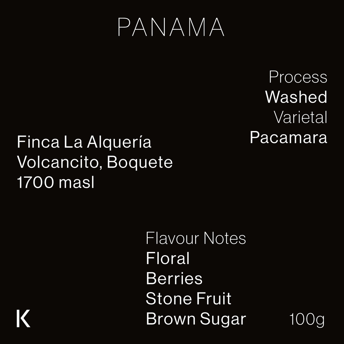 Panama Abbraccio by Altieri - Finca La Alquería Pacamara Washed