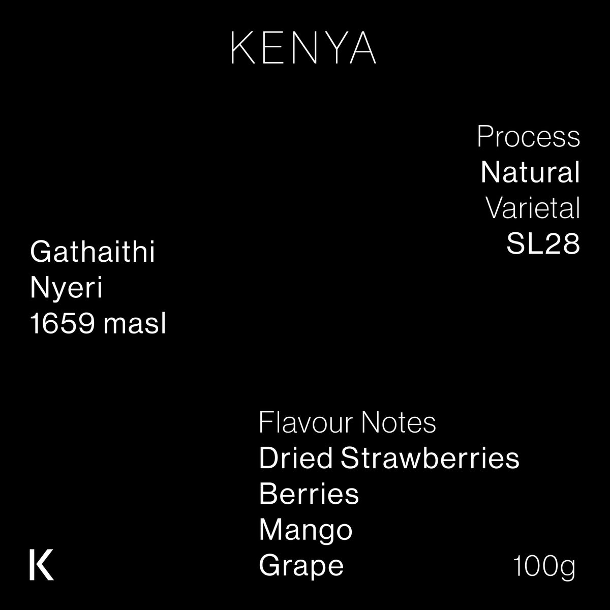 Kenya Gathaithi Natural SL28